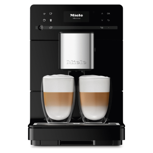 Miele CM 5310 Silence – Automatic coffee machine with OneTouch for Two, Aromatic System, coffee maker, cleaning programs and more, in obsidian black