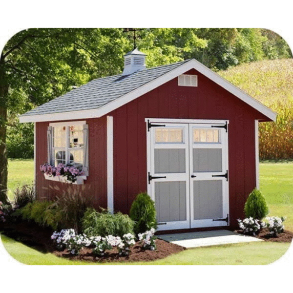 EZ-Fit Homestead 8×10 Wood Storage Shed Kit