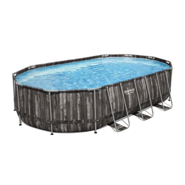 Bestway Power Steel 20′ x 12′ x 48″ Oval Above Ground Outdoor Swimming Pool Set