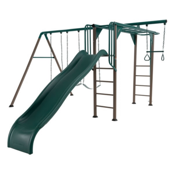 Lifetime Powder Coated Steel Swing Set with 4 Swing(s) , 1 Slide(s)
