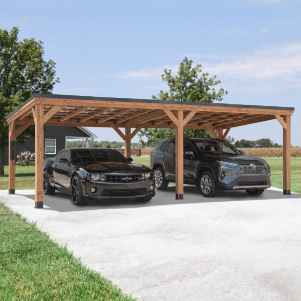 Backyard Discovery Arcadia 24x12' Cedar Wood Gazebo with Steel Roof