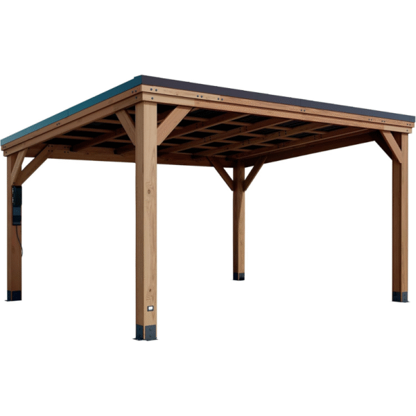 Backyard Discovery Arcadia 14x12' Cedar Wood Gazebo with Steel Roof